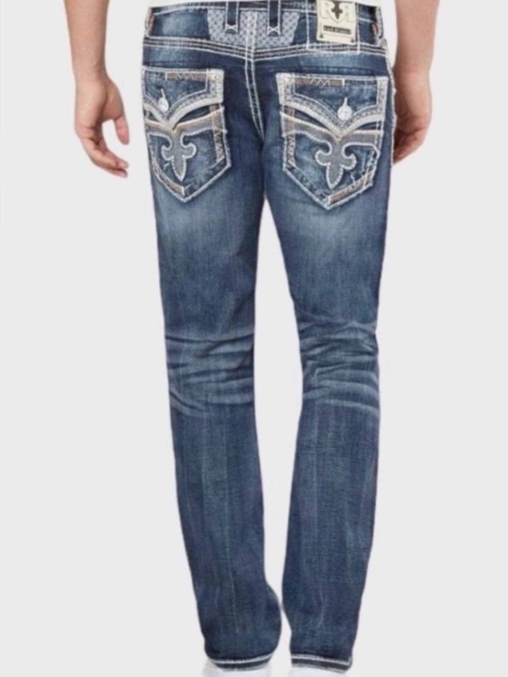 Rock Revival Men’s size 38 x 31 Moises Straight Leg Stretch Jeans